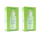 Solutie intretinere lentile de contact Biotrue 2 x 120 ml + suport lentile cadou